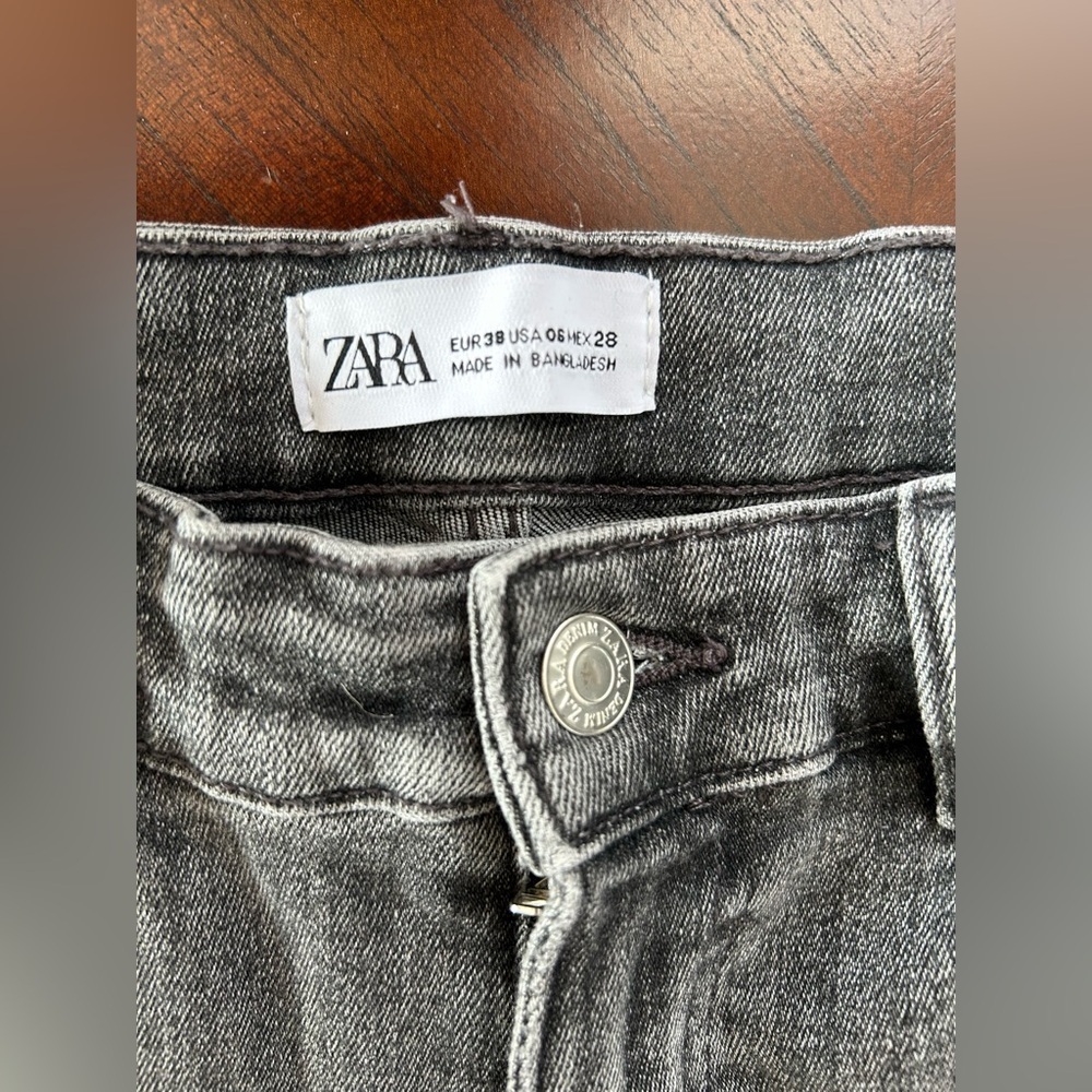 Zara Gray Jeans size 06 - Picture 3 of 8